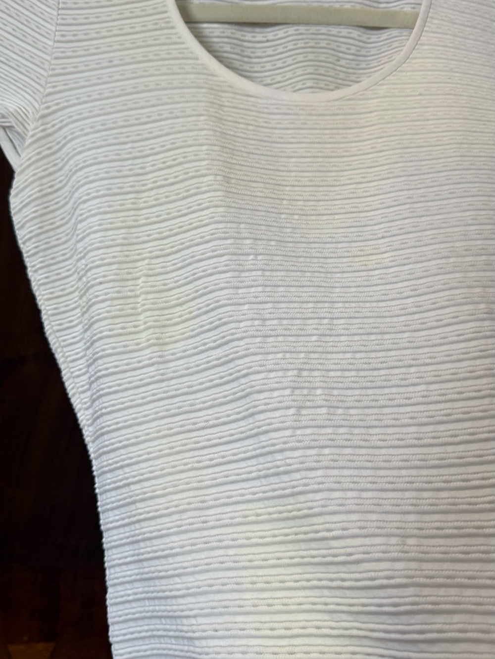 Armani Collezioni White Textured Scoop Neck Top - Picture 3 of 8